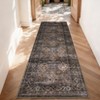 COZONY Floral Runner Rug, Washable Vintage Carpet w/ Non-Slip Backing for Bedroom, Entryway or Kitchen - 2 of 4