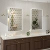 Apmir Rectangular Aluminum Alloy Framed and Tempered Glass Wall Bathroom Vanity Mirror in Matte Black/ Gold/ Silver/ Brown - 2 of 4