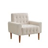 APRILSOUL Mirod Comfy Arm Chair with Tufted Back , Modern for Living Room, Bedroom and Study,Black - 4 of 4