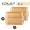 Large Cutting Boards for Kitchen - Bamboo Wood Cutting Board with Juice Groove - Charcuterie Boards & Chopping Butcher Block for Meat, Serving Tray - image 2 of 4