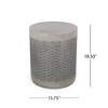 Lyngins Modern Powder Coated Iron Outdoor End Table, Black Brush Silver Finish Patio Side Table, Square Outdoor Side Table - 4 of 4