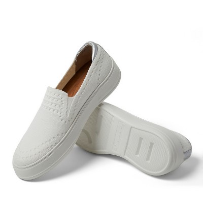 Женские кроссовки Dearfoams Women's Sophie Slip-On Sneaker - White 2 Size 10 — фото 7