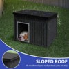 Plastic Modern Indoor/Outdoor Dog House with Lift-up Roof, Weatherproof Pet Shelter ¨C Black - 2 of 4
