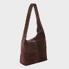 Asymmetrical Suede Bucket Bag - A New Day™ Brown - 3 of 4