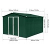 NicBex 8x10 FT Outdoor Storage Shed with 2 Integrated Punched Vents,Metal Outdoor Shed with Apex Roof,Storage Sheds for Garden - 3 of 4