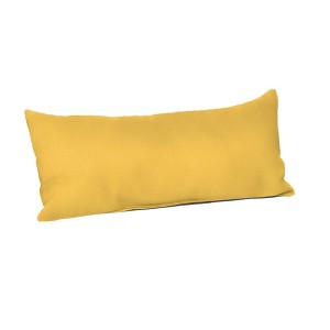 Casual Cushion Solid Sunbrella Fabric 1-Piece Indoor/Outdoor Lumbar Pillow, 22"W x 9"L - 1 of 4