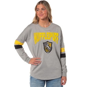 Harry Potter Women's Hogwarts Houses Varsity Jersey Long Sleeve T-Shirt - 1 of 4