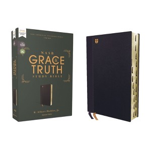 Nasb, the Grace and Truth Study Bible (Trustworthy and Practical Insights), Leathersoft, Navy, Red Letter, 1995 Text, Thumb Indexed, Comfort Print - 1 of 1