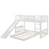 Twin Over Twin Bunk Bed with Slide and Ladder, White - 4 of 4