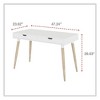 Workspace by Alera Scandinavian Writing Desk, 47.24" x 23.62" x 29.53", White/Beigewood - image 2 of 4