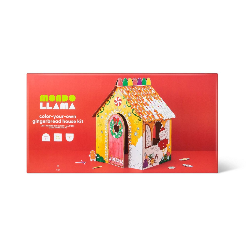 Color-Your-Own Gingerbread House Kit - Mondo Llama™