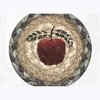 Earth Rugs Apple Printed Coaster – 5"x5" Braided Jute Table Accent with Country Farmhouse Style - 3 of 3