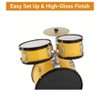 Coucheta 5-Piece Kids Drum Set - 16" Junior Kit with Cymbal, Pedal, Stool - Includes Sticks, for Boys & Girls - 4 of 4