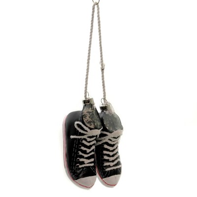 Holiday Ornaments 4.0" Hightop Pair Gym Shoes Laces  -  Tree Ornaments