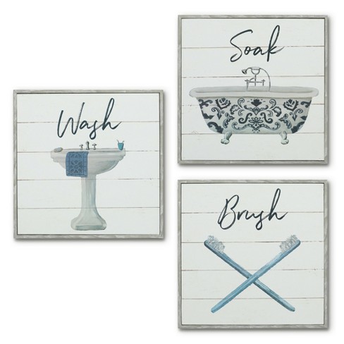 Rustic deals bathroom signs