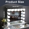 VANITII Hollywood Vanity Makeup Mirror 32''×26'' Bluetooth With 14 LED Bulbs Wall Amount USB Charging Touch Sensor Light Adjustable White - 2 of 4