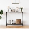 Couch Table Behind Sofa,2-Tier Industrial Display Table with Shelves, Foyer Tables for Entryway, Foyer, Living Room, Bed Room - 2 of 4