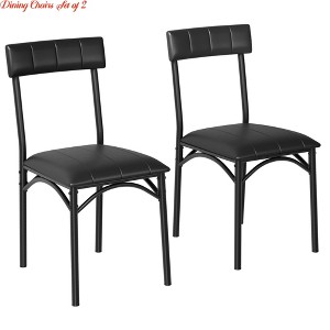 Kitchen Island Bar Stools Set of 2, Upholstered Counter Height Bar Stool with Backrest and Footrest, Wider Seat, Kitchen Barstools - 1 of 4