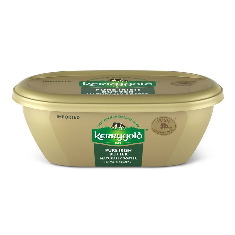 Kerrygold Grass-Fed Naturally Softer Pure Irish Butter  - 8oz Tub, 1 of 7