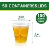 50 Set 32 oz Deli Containers with Lids, Leak-Proof BPA Free Plastic Take Out Bowls, Microwave - 2 of 4
