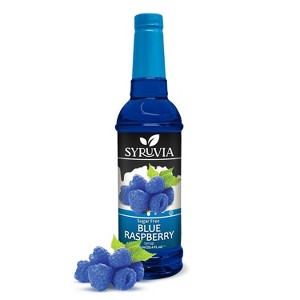 Syruvia Sugar Free Blue Raspberry Syrup for Coffee 25.4 fl oz Premium Coffee Flavoring Syrup - 1 of 4