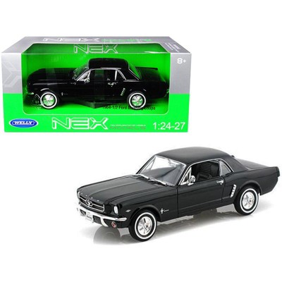 1964 1/2 Ford Mustang Coupe Hard Top Black 1/24-1/27 Diecast Model Car by Welly