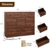 Jojoka 12 Drawer Dresser with Power Outlet, 61" Wide Wood Chest for Bedroom, Closet, Living Room Storage, Tall Dresser Organizer - 2 of 4