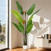 4FT Artificial Tropical Plant in Pot, PEVA Leaf Fake Tree with Realistic Green Foliage for Indoor Outdoor Home Office Decor - 2 of 4