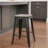 The Lakeside Collection Metal and Wood Counter Stool - Counter Black - 2 of 3
