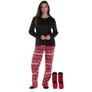 Just Love Ultra-Soft Womens Pajama Pant Set with Nightgown & Matching Socks  Luxurious Sleepwear - 1 of 4