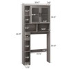 Over The Toilet Storage Cabinet with Acrylic Doors, Home Space-Saving Toilet Rack - 2 of 4