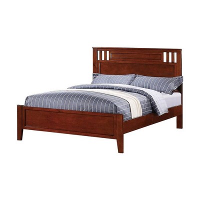 Twin Fascinating Bed Wooden Finish Brown - Benzara