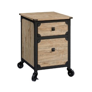 Steel River Pedestal File Cabinet Distressed Brown - Sauder: Mobile Storage, 2 Drawers, Letter-Size - 1 of 4