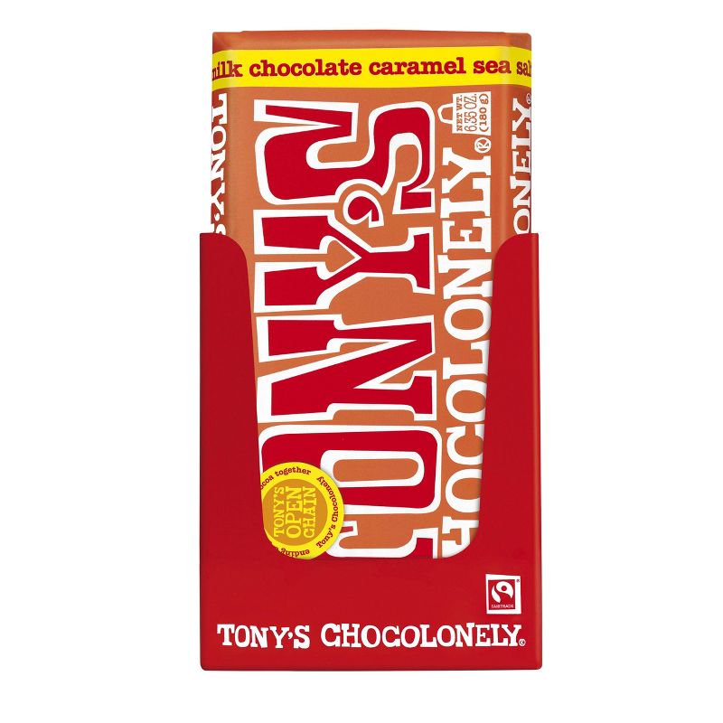 Tony&#39;s Caramel and Sea Salt Milk Chocolate Candy Bar - 6.35oz, 6 of 12