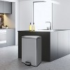 Innovaze 13 Gallon / 50 Liter Stainless Steel Step-On Trash Can, Rectangular Shape, Sliver Finish, Ideal for Home or Office - 4 of 4