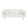 Jump Into Fun 74.01" Corduroy Upholstered Sofa Convertible Sleeper Sofa With Adjustable Backrest,Cup Holder For Use In Living Rooms Study Rooms - 4 of 4