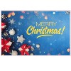 Home Mart Goods Merry Christmas Holiday Blue Non-Slip Washable Low Pile Kitchen Mat Entrance Door Mat - 31" x 19" - 3 of 4