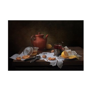 Trademark Fine Art Tatyana Skorokhod  Tea with honey Canvas Wall Art - 1 of 4