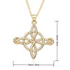 Elegant Pendant Necklace for Women – Fashionable Celtic Knot, Gilded Sterling, with Zirconia Accents - 2 of 3