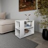 Syemin End Tables Finish Accent Table, Console Table, Modern Accent Nightstand, Small Drink Table, Vintage Side Table, White, 11.8"*23.6"*19.7" - 2 of 4