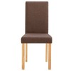 vidaXL Dining Chairs, 4 Pcs, Brown Fabric - 3 of 4