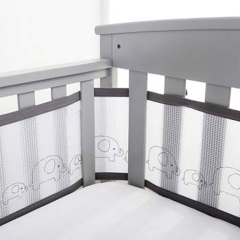 BreathableBaby Breathable Mesh Crib Liner - Deluxe Embroidered Collection