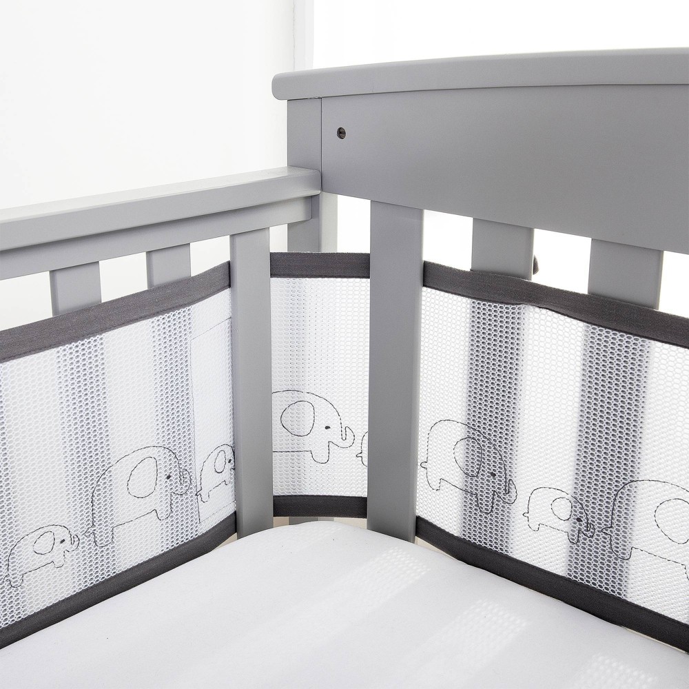 Photos - Cot BreathableBaby Breathable Mesh Crib Liner - Deluxe Embroidered Collection 