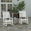 Merrick Lane Set of 2 Contemporary Rocking Chairs, All-Weather HDPE Indoor/Outdoor Rockers - 2 of 4
