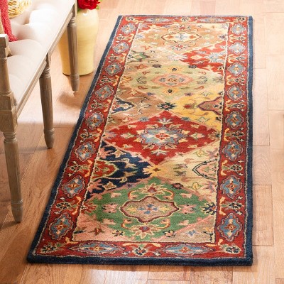 Heritage Red Multicolor Hand-Tufted Wool Area Rug 2'3" x 4'