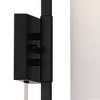 Possini Euro Design Bixby Modern Wall Lamps Set of 2 Black Metal Plug-in 8" Light Fixture White Fabric Drum Shade for Bedroom Reading Living Room Home - 3 of 4