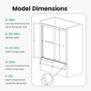 Gulches 56in to 60in W x 58in H Double Sliding Semi frameless Tub Door Matte Black Finish with Clear Glass Twin Rollers Water Strips 1 Pc - 3 of 4