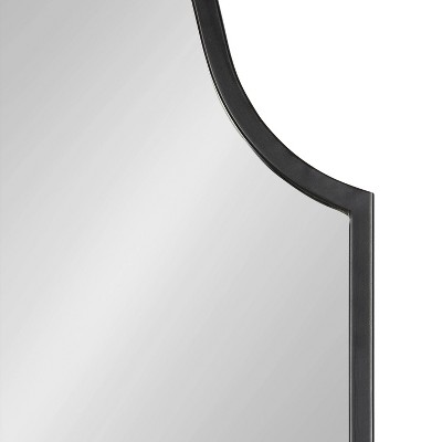 Rowla Black Scalloped Full Length Wall Mirror
