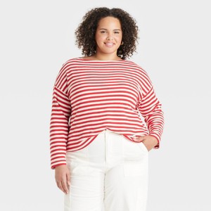 Women's Long Sleeve Boat Neck T-Shirt - Universal Thread™ - 1 of 3
