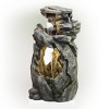 41" Resin Rainforest Fountain with LED Lights Gray - Alpine Corporation: Indoor/Outdoor, Weatherproof - 3 of 4